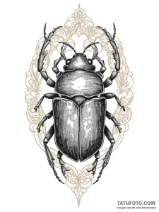 Tattoo sketch carrion beetle, artistic tattoo... - эскиз тату (№1756076880_0, 24.08.2025 23:08) — Tatufoto.com