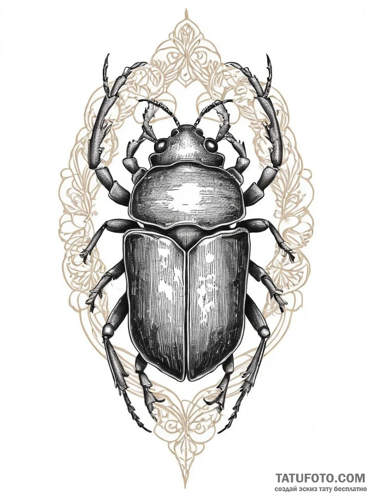 Tattoo sketch carrion beetle, artistic tattoo... - эскиз тату (№1756076880_0, 24.08.2025 23:08) — Tatufoto.com