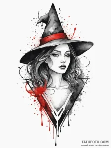 Tattoo sketch witch tattoo, tattoo flash shee... - эскиз тату (№1756077275_0, 24.08.2025 23:14) — Tatufoto.com