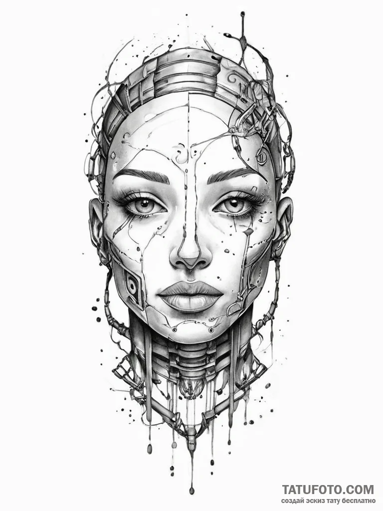 Tattoo sketch киборг, tattoo drawing outline,... - эскиз тату (№1756079077_0, 24.08.2025 23:44) — Tatufoto.com