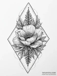 Tattoo sketch lavender flower, tattoo line ar... - эскиз тату (№1756084040_0, 25.08.2025 01:07) — Tatufoto.com