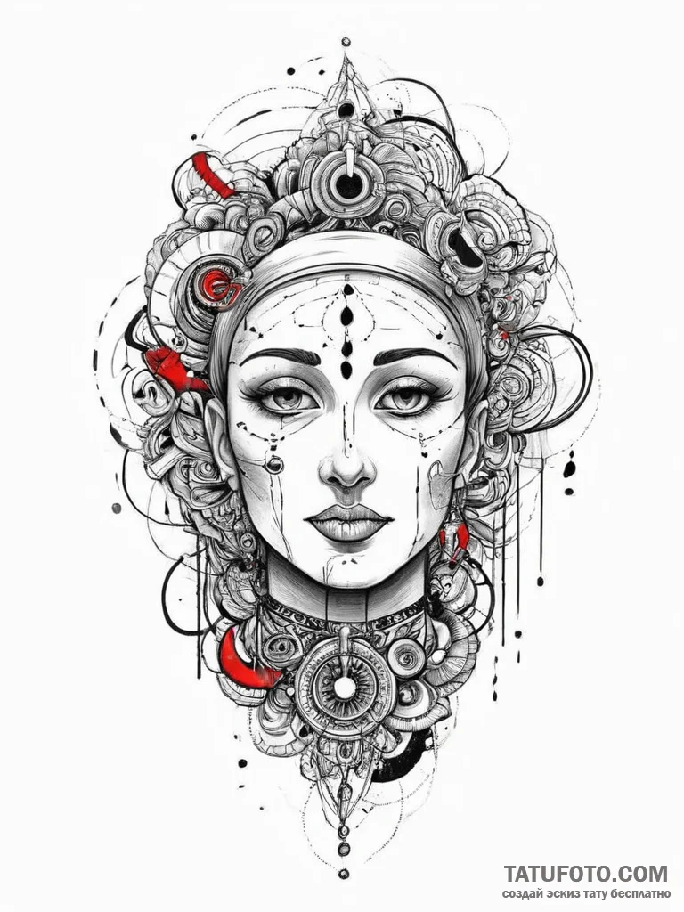 Tattoo sketch spiritual spirit, ink illustrat... - эскиз тату (№1756084242_0, 25.08.2025 01:10) — Tatufoto.com