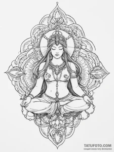 Tattoo sketch sacred portrayal - эскиз тату (№1756085231_0, 25.08.2025 01:27) — Tatufoto.com