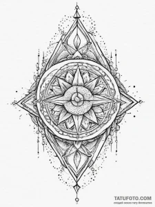 Tattoo sketch sacred story, concept art for t... - эскиз тату (№1756088011_0, 25.08.2025 02:13) — Tatufoto.com