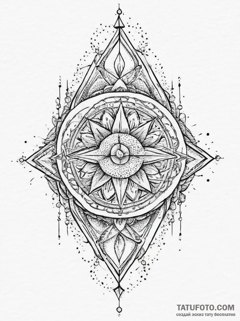 Tattoo sketch sacred story, concept art for t... - эскиз тату (№1756088011_0, 25.08.2025 02:13) — Tatufoto.com