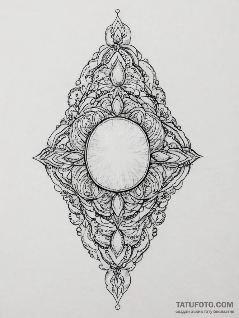 Tattoo sketch opal, concept art for tattoo, o... - эскиз тату (№1756091184_0, 25.08.2025 03:06) — Tatufoto.com
