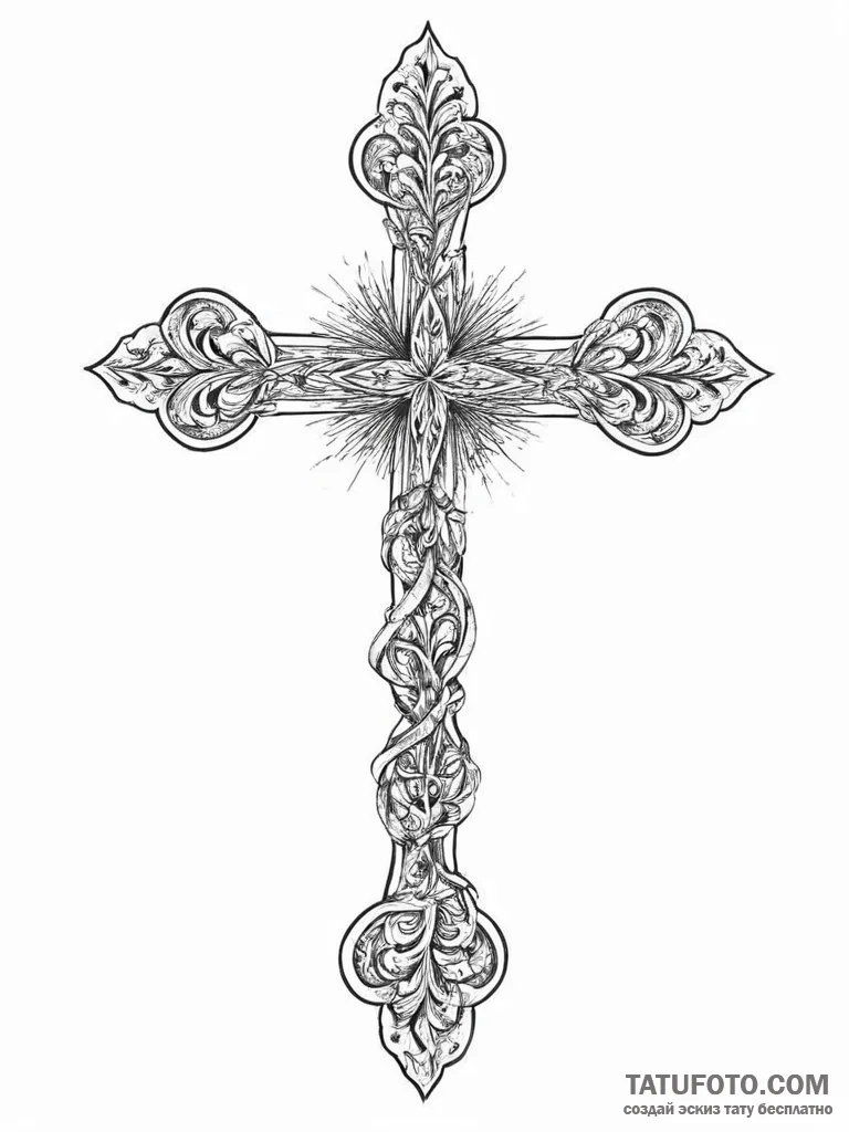 Tattoo sketch holy beginning, concept art for... - эскиз тату (№1756091379_0, 25.08.2025 03:09) — Tatufoto.com