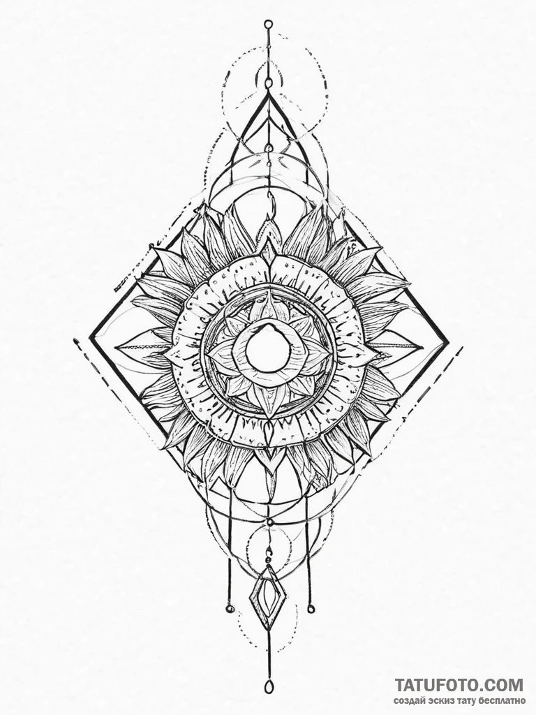 Tattoo sketch sacred love, concept art for ta... - эскиз тату (№1756092160_0, 25.08.2025 03:22) — Tatufoto.com