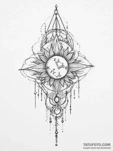 Tattoo sketch cosmic myth, tattoo sketch desi... - эскиз тату (№1756092355_0, 25.08.2025 03:25) — Tatufoto.com