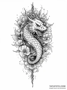 Tattoo sketch carnation, artistic tattoo sket... - эскиз тату (№1756092745_0, 25.08.2025 03:32) — Tatufoto.com
