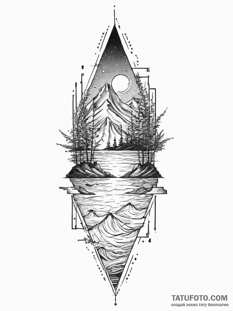 Tattoo sketch ocean, tattoo sketch design, bl... - эскиз тату (№1756092940_0, 25.08.2025 03:35) — Tatufoto.com