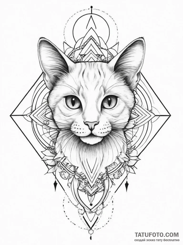 Tattoo sketch playful kitten tattoo, tattoo s... - эскиз тату (№1756094900_0, 25.08.2025 04:08) — Tatufoto.com