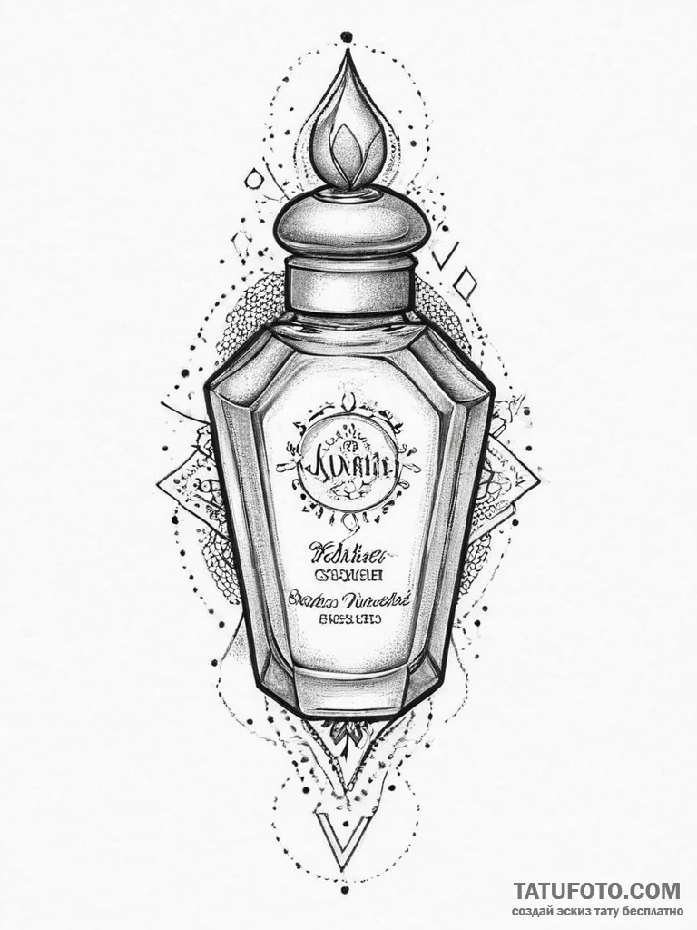 Tattoo sketch perfume tattoo, tattoo drawing... - эскиз тату (№1756095493_0, 25.08.2025 04:18) — Tatufoto.com