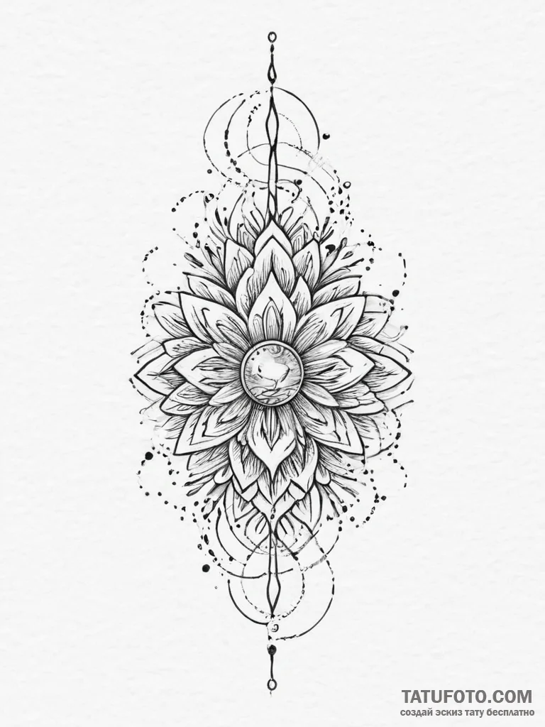 Tattoo sketch a symbolic emotion, artistic ta... - эскиз тату (№1756095888_0, 25.08.2025 04:24) — Tatufoto.com