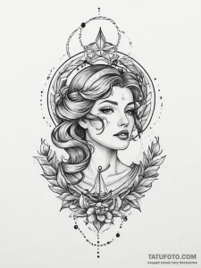 Tattoo sketch goddess tattoo, tattoo line art... - эскиз тату (№1756096085_0, 25.08.2025 04:28) — Tatufoto.com