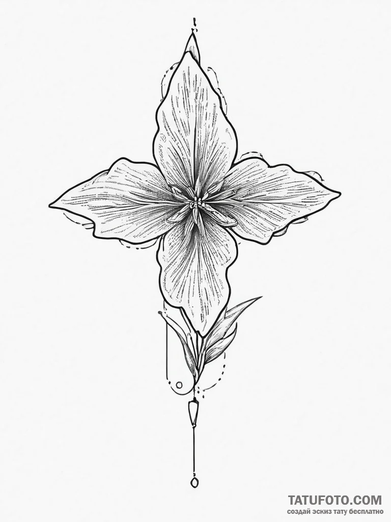 Tattoo sketch bellflower flower, tattoo drawi... - эскиз тату (№1756096676_0, 25.08.2025 04:37) — Tatufoto.com