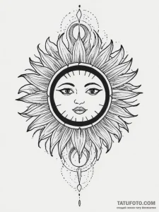Tattoo sketch blackwork черное солнце, concep... - эскиз тату (№1756097085_0, 25.08.2025 04:44) — Tatufoto.com