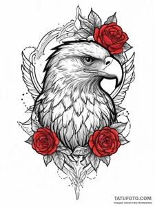 Tattoo sketch philippine eagle, ink illustrat... - эскиз тату (№1756097496_0, 25.08.2025 04:51) — Tatufoto.com
