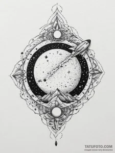 Tattoo sketch cosmic land, tattoo flash sheet... - эскиз тату (№1756098903_0, 25.08.2025 05:15) — Tatufoto.com