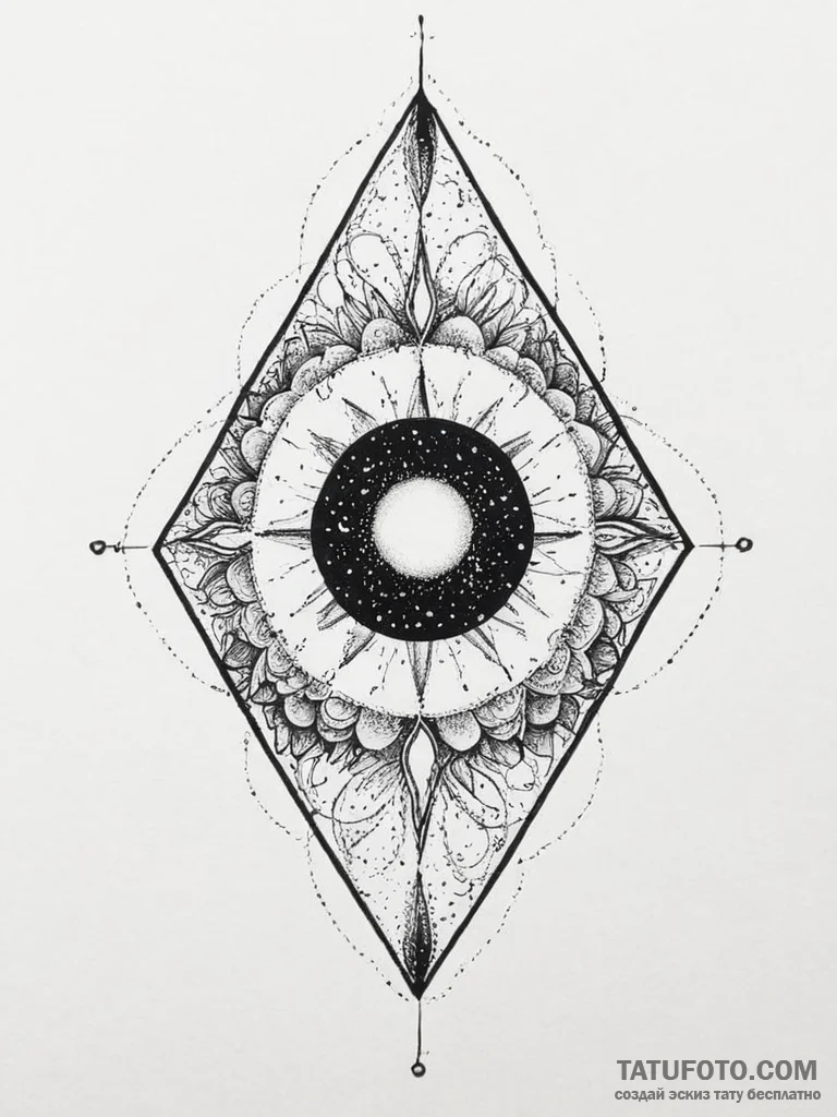 Tattoo sketch cosmic essence, tattoo sketch d... - эскиз тату (№1756104108_0, 25.08.2025 06:41) — Tatufoto.com