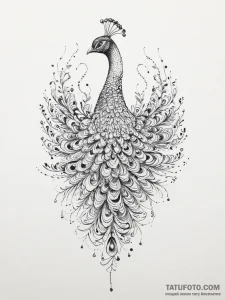 Tattoo sketch peacock tattoo, ink illustratio... - эскиз тату (№1756106112_0, 25.08.2025 07:15) — Tatufoto.com