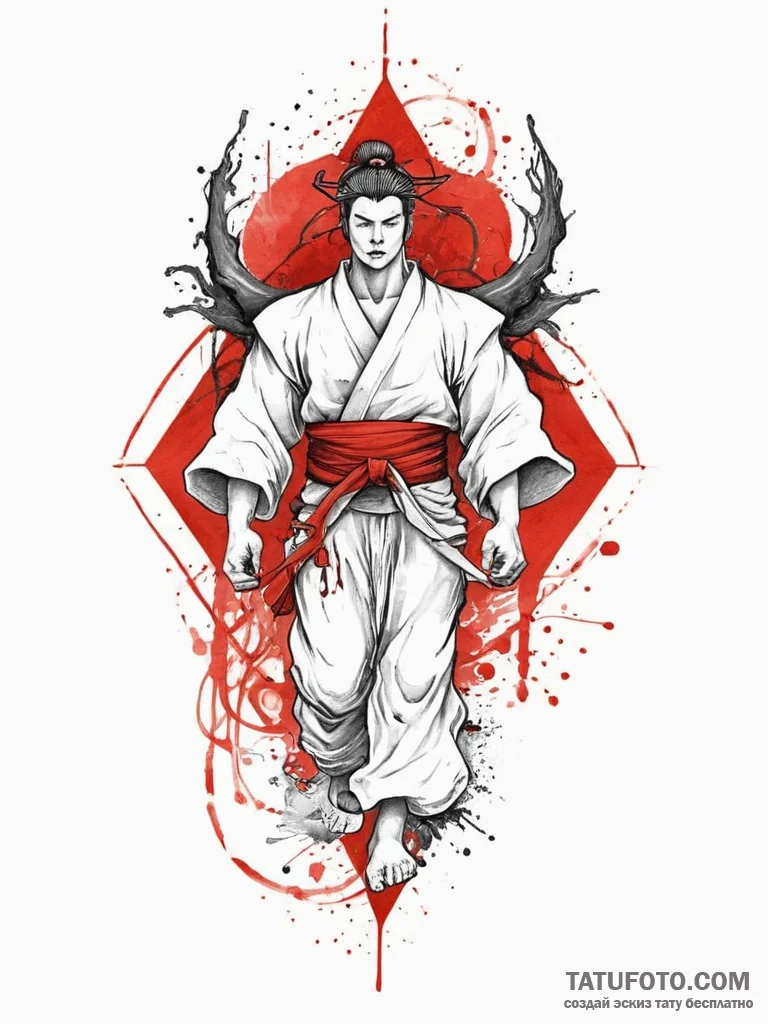 Tattoo sketch shinto gods, artistic tattoo sk... - эскиз тату (№1756106515_0, 25.08.2025 07:21) — Tatufoto.com