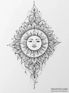 Tattoo sketch sun tattoo, tattoo drawing outl... - эскиз тату (№1756106711_0, 25.08.2025 07:25) — Tatufoto.com