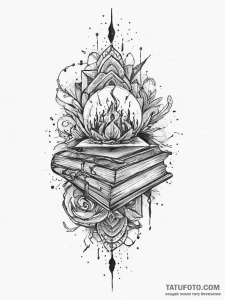 Tattoo sketch forbidden tome, tattoo sketch d... - эскиз тату (№1756110544_0, 25.08.2025 08:29) — Tatufoto.com