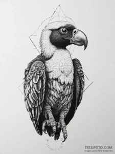 Tattoo sketch king vulture, concept art for t... - эскиз тату (№1756111559_0, 25.08.2025 08:45) — Tatufoto.com