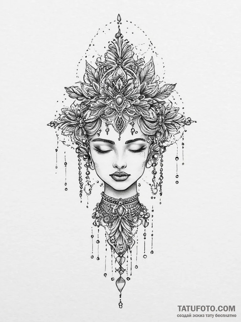 Tattoo sketch queen tattoo, tattoo line art,... - эскиз тату (№1756112554_0, 25.08.2025 09:02) — Tatufoto.com