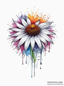 Tattoo sketch echinacea flower, tattoo line a... - эскиз тату (№1756114947_0, 25.08.2025 09:42) — Tatufoto.com