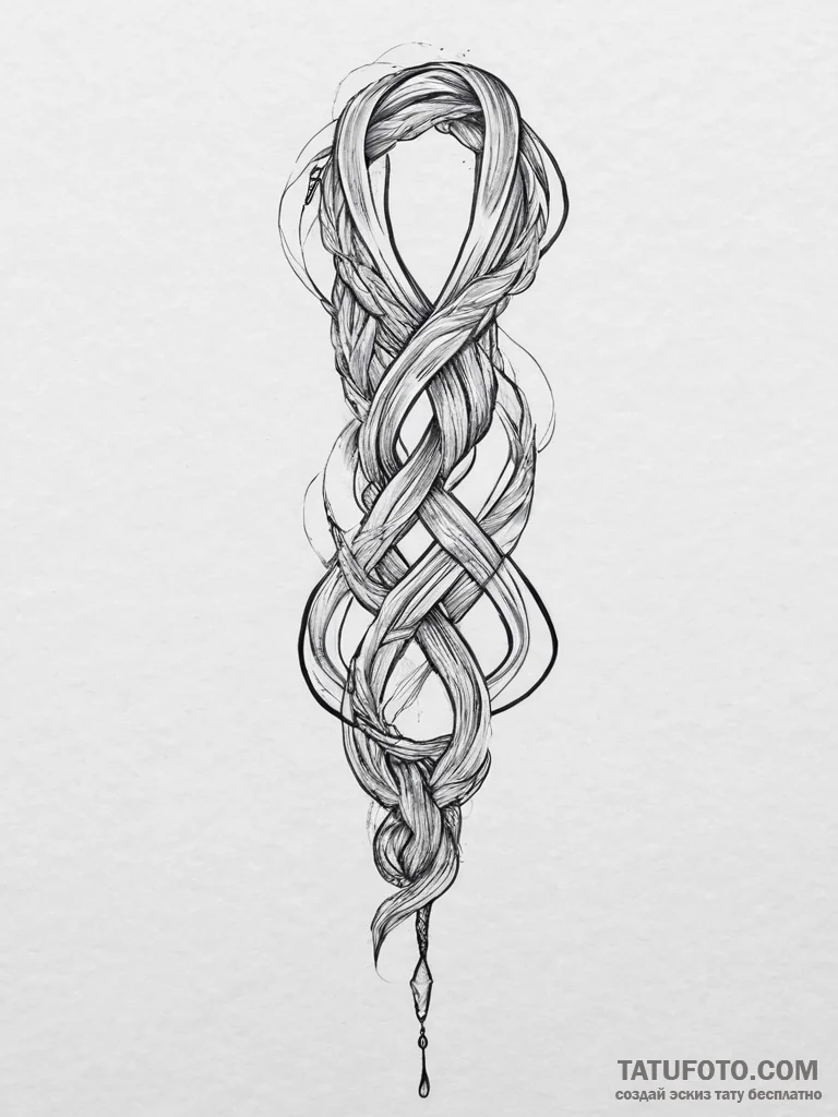 Tattoo sketch braid, concept art for tattoo,... - эскиз тату (№1756116331_0, 25.08.2025 10:05) — Tatufoto.com