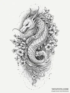 Tattoo sketch magical fairy, tattoo line art,... - эскиз тату (№1756117907_0, 25.08.2025 10:31) — Tatufoto.com