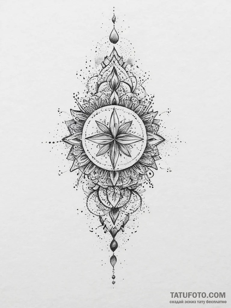 Tattoo sketch spiritual being, tattoo drawing... - эскиз тату (№1756118497_0, 25.08.2025 10:41) — Tatufoto.com
