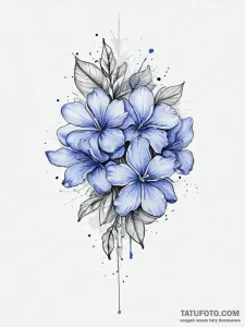 Tattoo sketch periwinkle, tattoo drawing outl... - эскиз тату (№1756119483_0, 25.08.2025 10:58) — Tatufoto.com