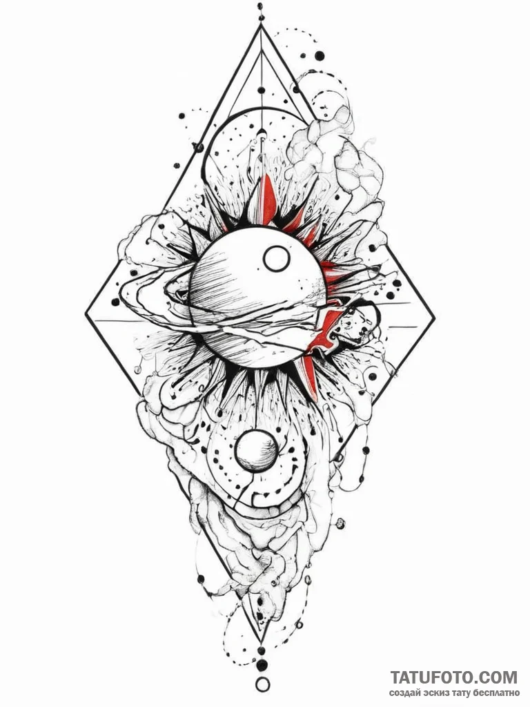 Tattoo sketch cosmic space, tattoo drawing ou... - эскиз тату (№1756119681_0, 25.08.2025 11:01) — Tatufoto.com