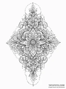 Tattoo sketch element, tattoo line art, ornam... - эскиз тату (№1756121850_0, 25.08.2025 11:37) — Tatufoto.com