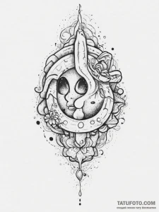 Tattoo sketch cosmic realm, tattoo drawing ou... - эскиз тату (№1756122242_0, 25.08.2025 11:44) — Tatufoto.com