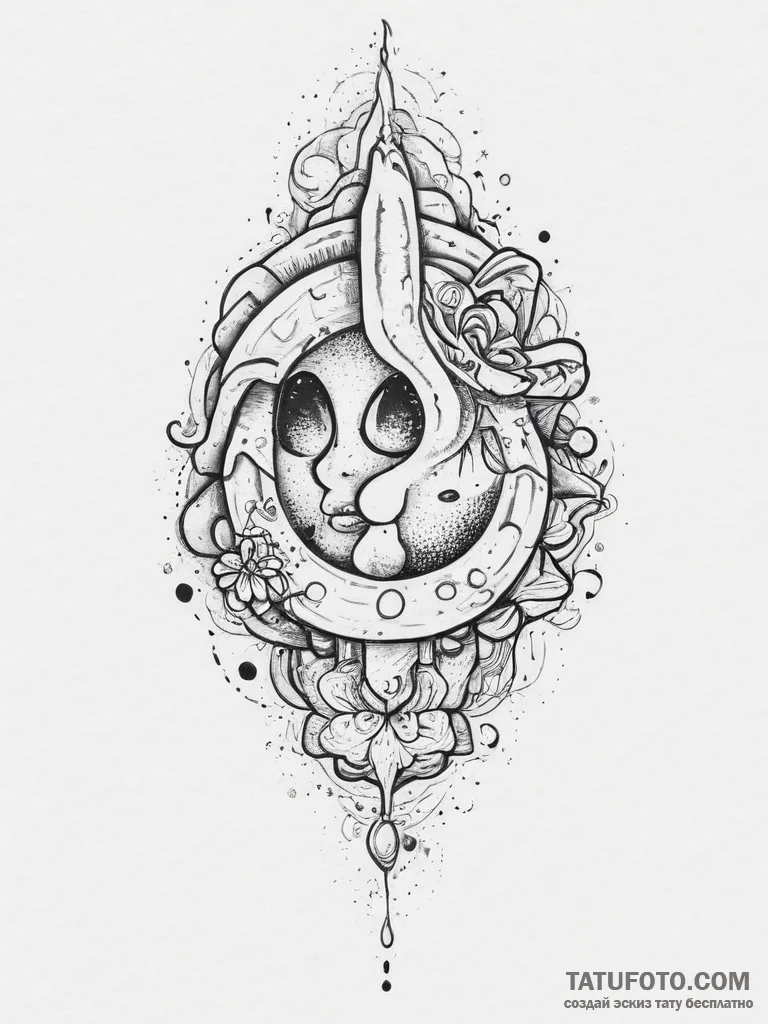 Tattoo sketch cosmic realm, tattoo drawing ou... - эскиз тату (№1756122242_0, 25.08.2025 11:44) — Tatufoto.com