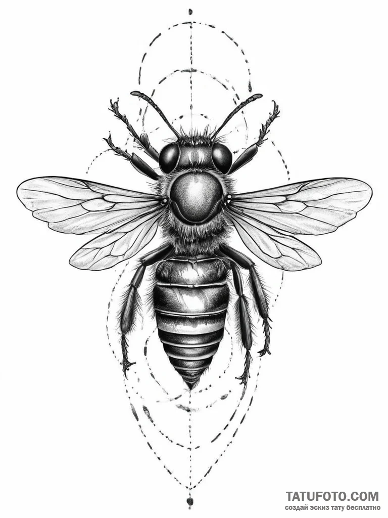 Tattoo sketch hornet, tattoo sketch design, r... - эскиз тату (№1756125395_0, 25.08.2025 12:36) — Tatufoto.com