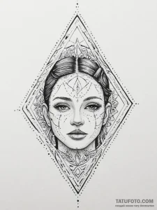 Tattoo sketch spiritual character, concept ar... - эскиз тату (№1756125790_0, 25.08.2025 12:43) — Tatufoto.com