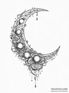 Tattoo sketch moon tattoo, tattoo drawing out... - эскиз тату (№1756126396_0, 25.08.2025 12:53) — Tatufoto.com