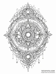 Tattoo sketch cosmic space, tattoo flash shee... - эскиз тату (№1756127012_0, 25.08.2025 13:03) — Tatufoto.com