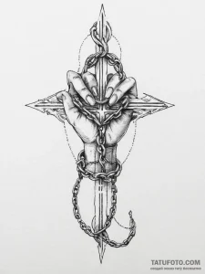Tattoo sketch hands with a chain, artistic ta... - эскиз тату (№1756127597_0, 25.08.2025 13:13) — Tatufoto.com