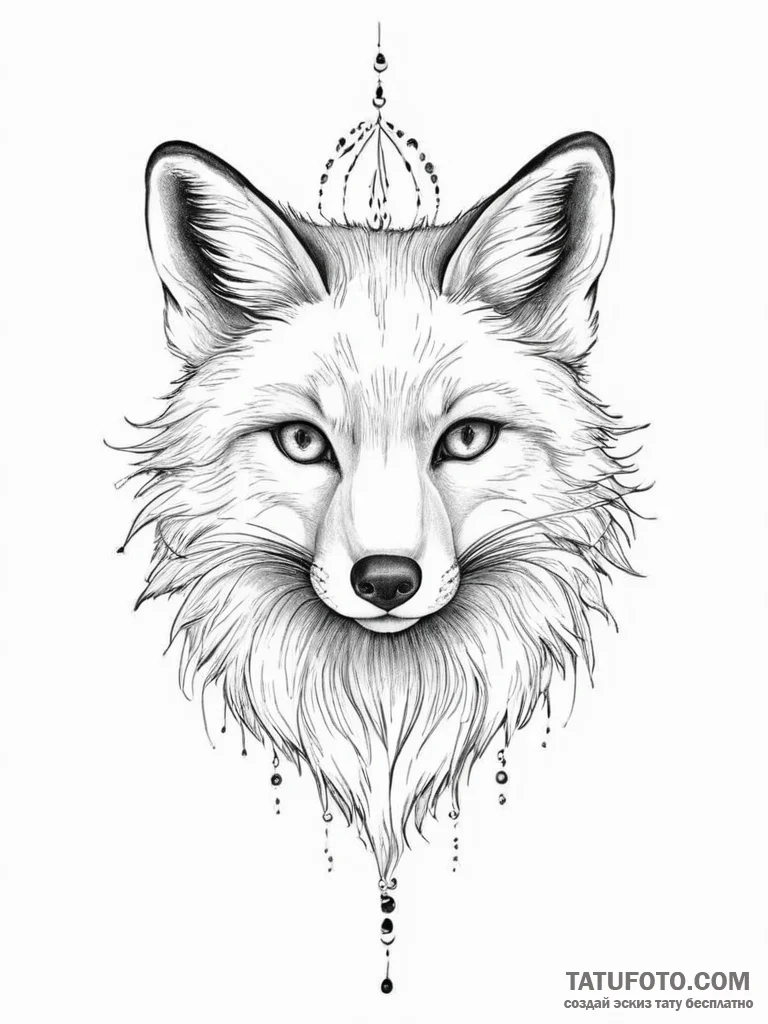 Tattoo sketch fox tattoo - эскиз тату (№1756127793_0, 25.08.2025 13:16) — Tatufoto.com