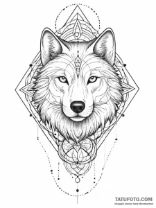 Tattoo sketch wolf tattoo, ink illustration f... - эскиз тату (№1756128200_0, 25.08.2025 13:23) — Tatufoto.com