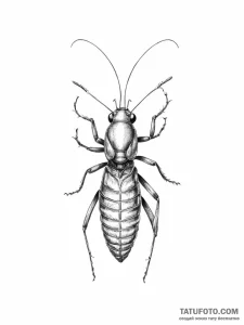 Tattoo sketch earwig - эскиз тату (№1756144091_0, 25.08.2025 17:48) — Tatufoto.com