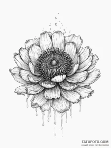 Tattoo sketch sea anemone - эскиз тату (№1756145064_0, 25.08.2025 18:04) — Tatufoto.com