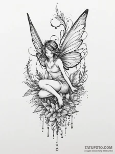 Tattoo sketch fairy tattoo, ink illustration... - эскиз тату (№1756146624_0, 25.08.2025 18:30) — Tatufoto.com