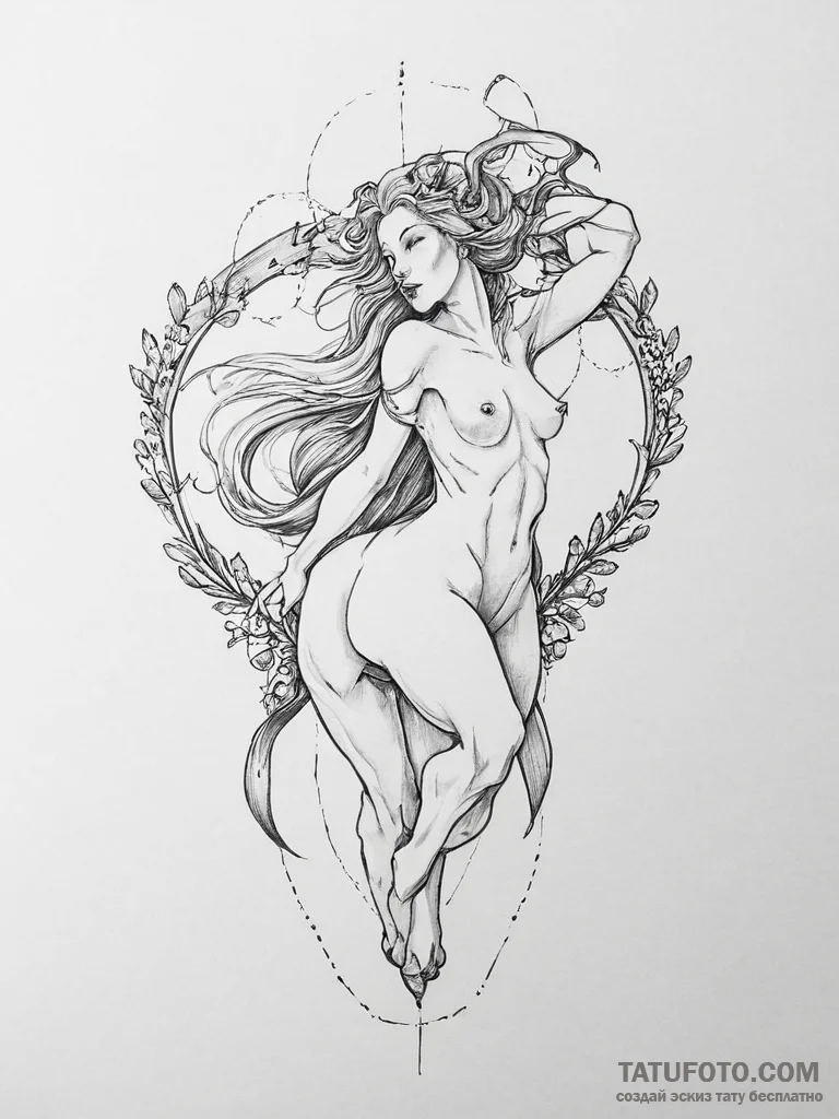 Tattoo sketch centaur bow - эскиз тату (№1756147012_0, 25.08.2025 18:36) — Tatufoto.com